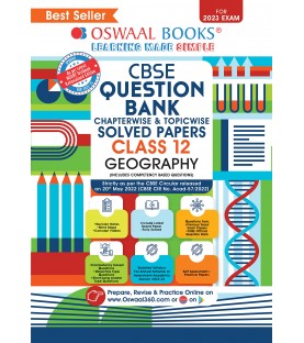 Oswaal CBSE Question Bank Class 12 Geography Chapter Wise and Topic Wise | Latest Edition